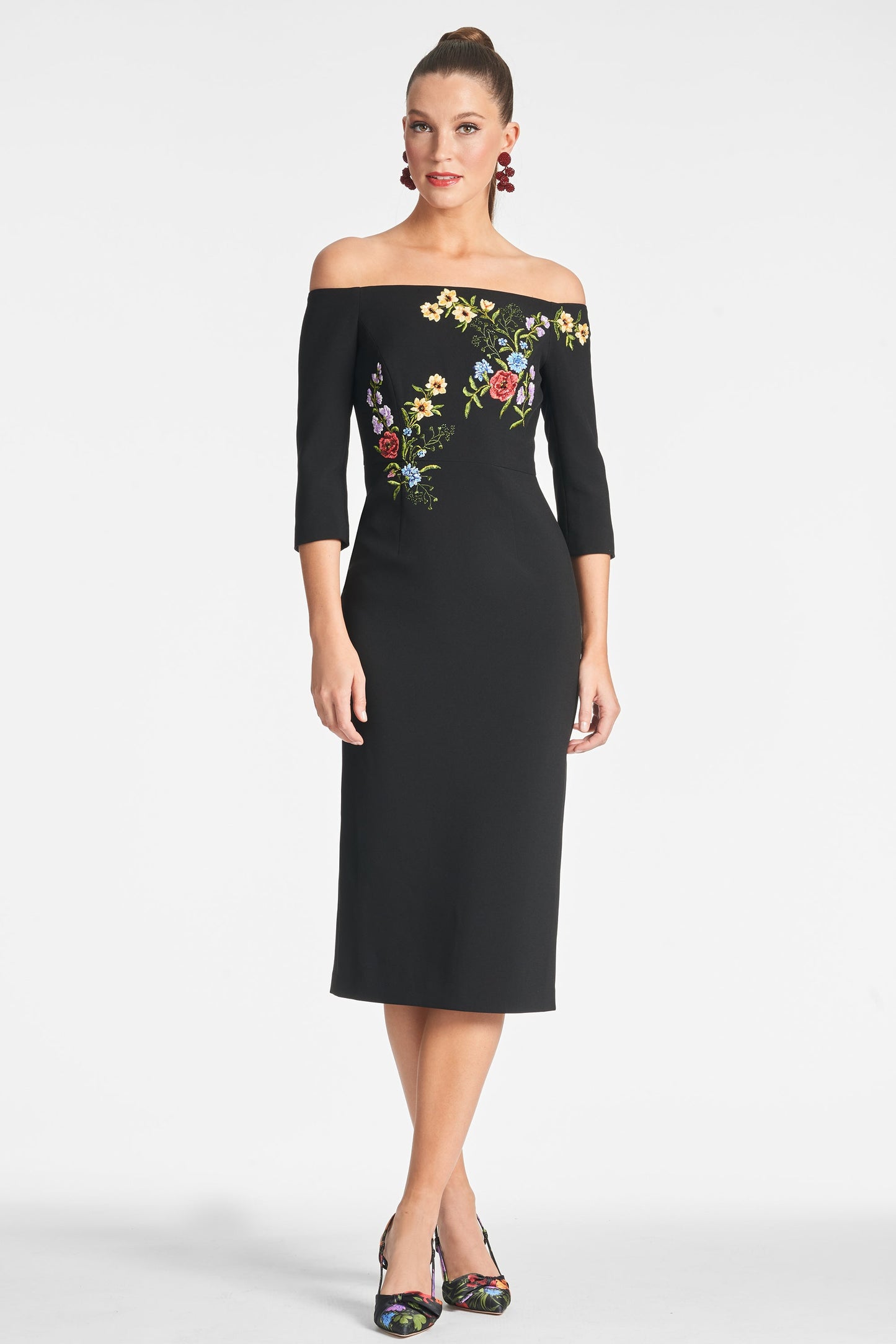 Fatima Dress - Noir Bouquet - Final Sale