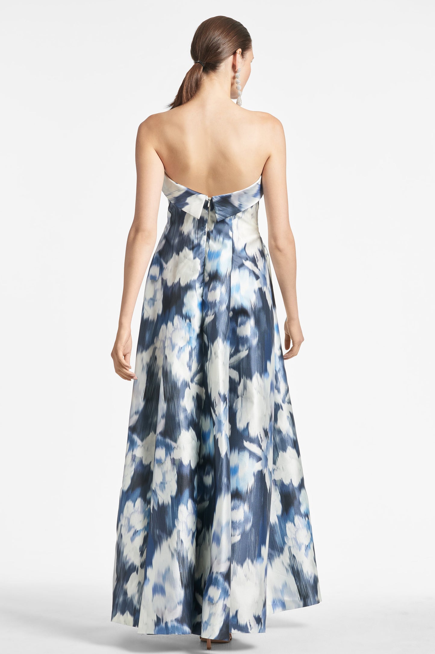 Brielle Gown - Blue Ikat Floral - Final Sale