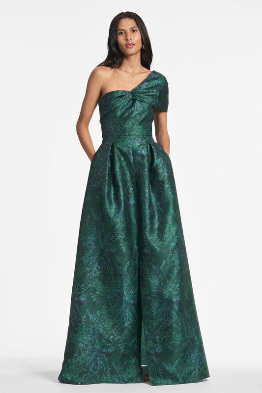 Deliah Gown - Malachite Bouquet Multi - Final Sale