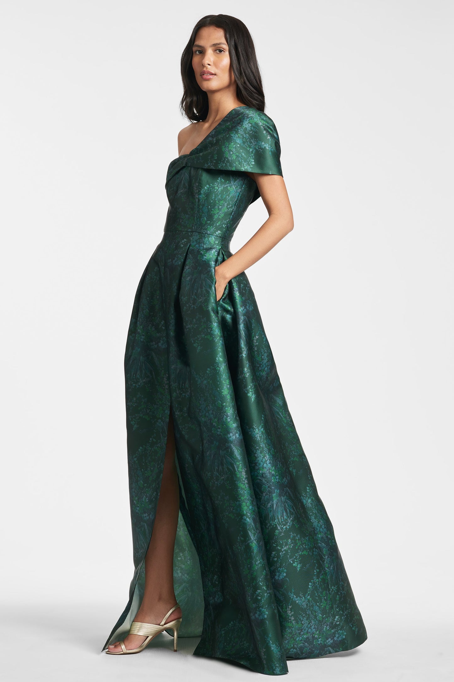 Deliah Gown - Malachite Bouquet Multi - Final Sale