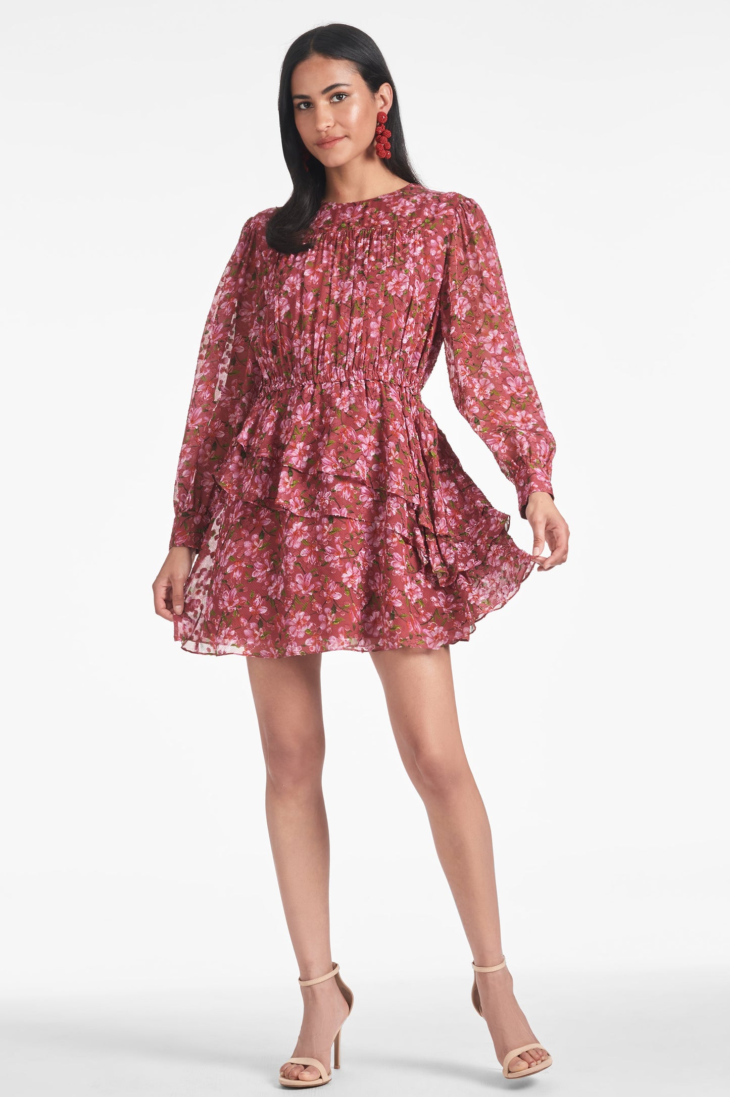 Meg Dress - Bordeaux Bloom - Final Sale