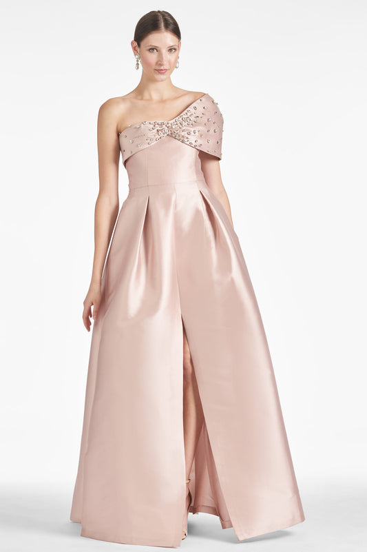 Delilah Gown - Silver Peony - Final Sale