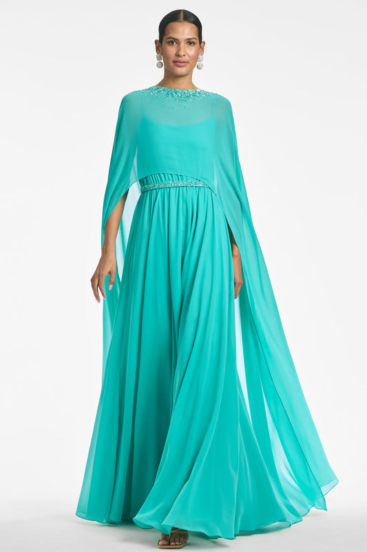 Lavinia Gown - Bahama Blue - Final Sale