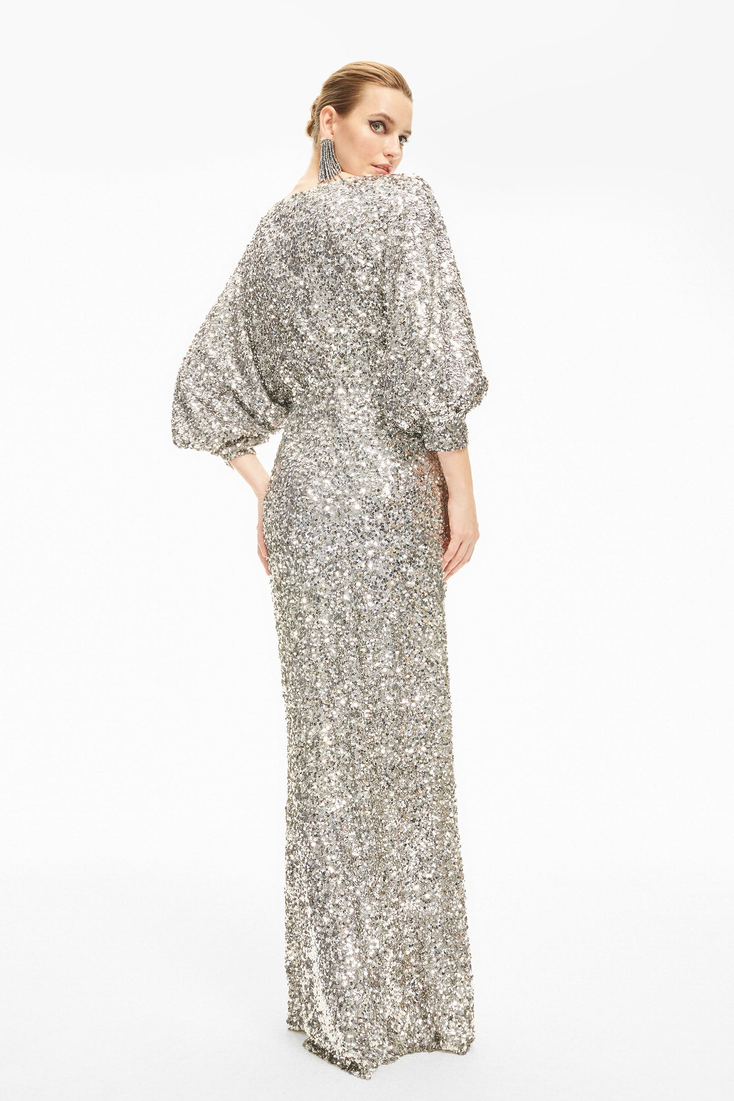 Gabby Gown - Silver Sequins - Final Sale